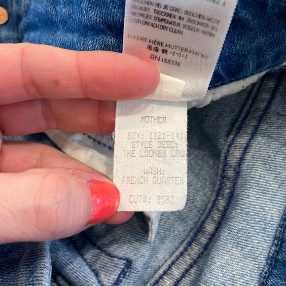 Mother The Looker Crop Skinny Jeans In French Quarter Size 24 - Picture 8 of 11